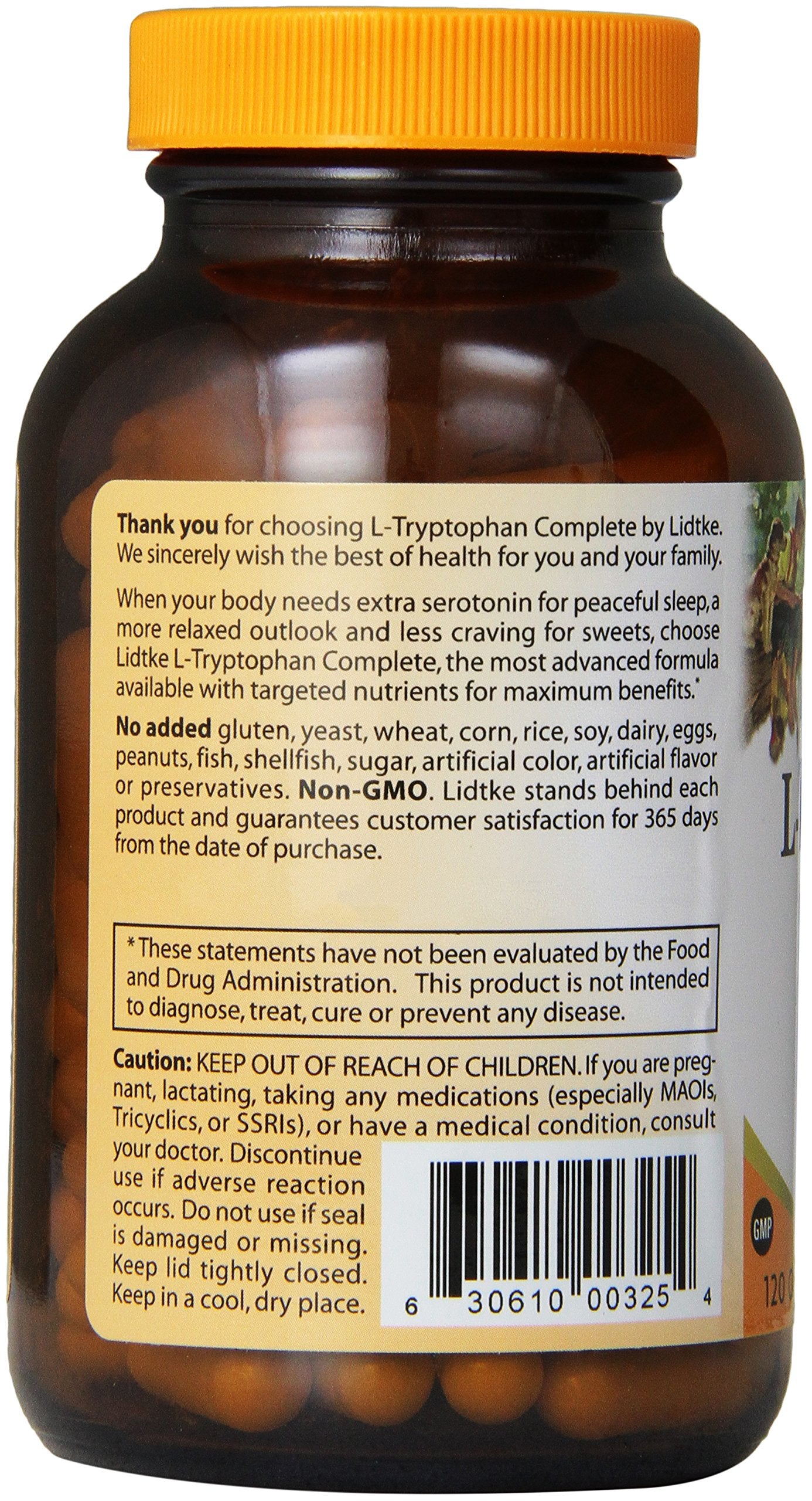 Lidtke L-Tryptophane Complete - Capsules, utilisation quotidienne pour l'équilibre émotionnel.