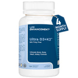 Life Enhancement vitamine D3 K2 2000IU — bouteille visible pour routine quotidienne.