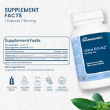 Life Enhancement capsules végétariennes D3 K2 2000IU, prêt pour l'usage quotidien.