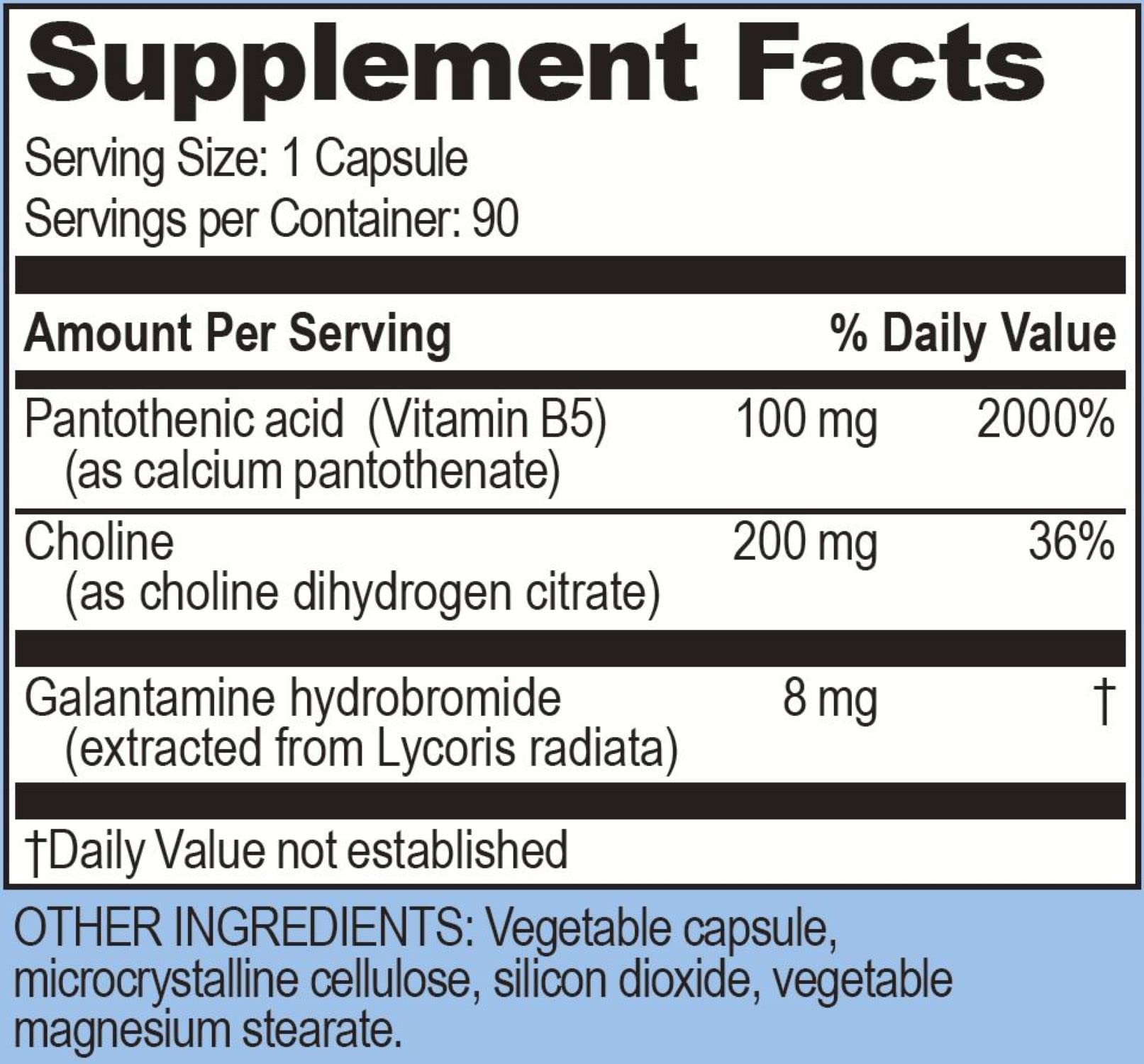 Life Enhancement Galantamind flacon et capsules, mémoire et attention potentielles.