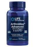 Life Extension ArthroMax Advanced NT2 collagène AprèsFlex – bouteille, soutien potentiel à la mobilité.