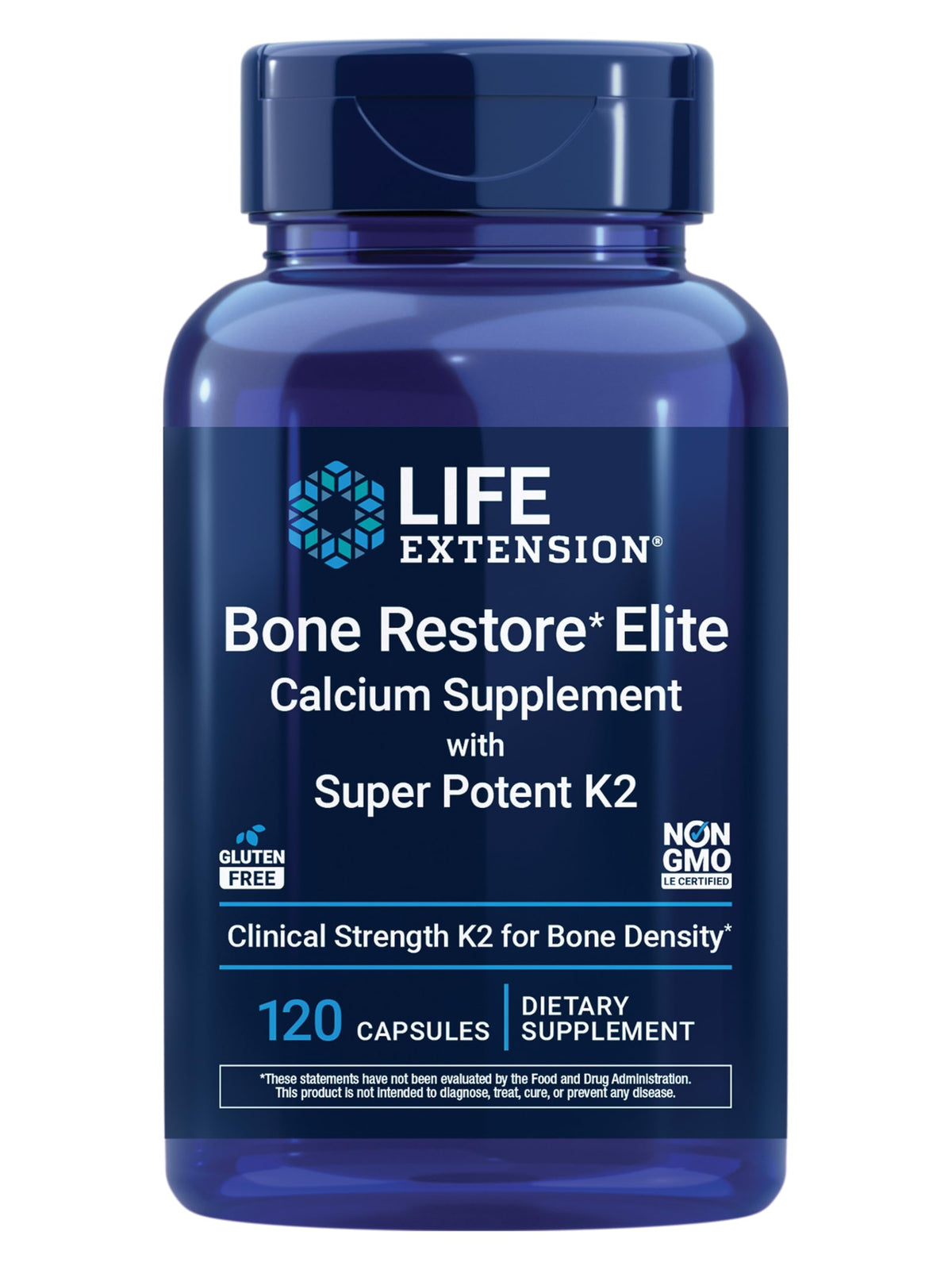 Life Extension Bone Restore Elite – bouteille et emballage, soutien potentiel pour des os sains.