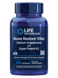 Life Extension Bone Restore Elite – bouteille et emballage, soutien potentiel pour des os sains.