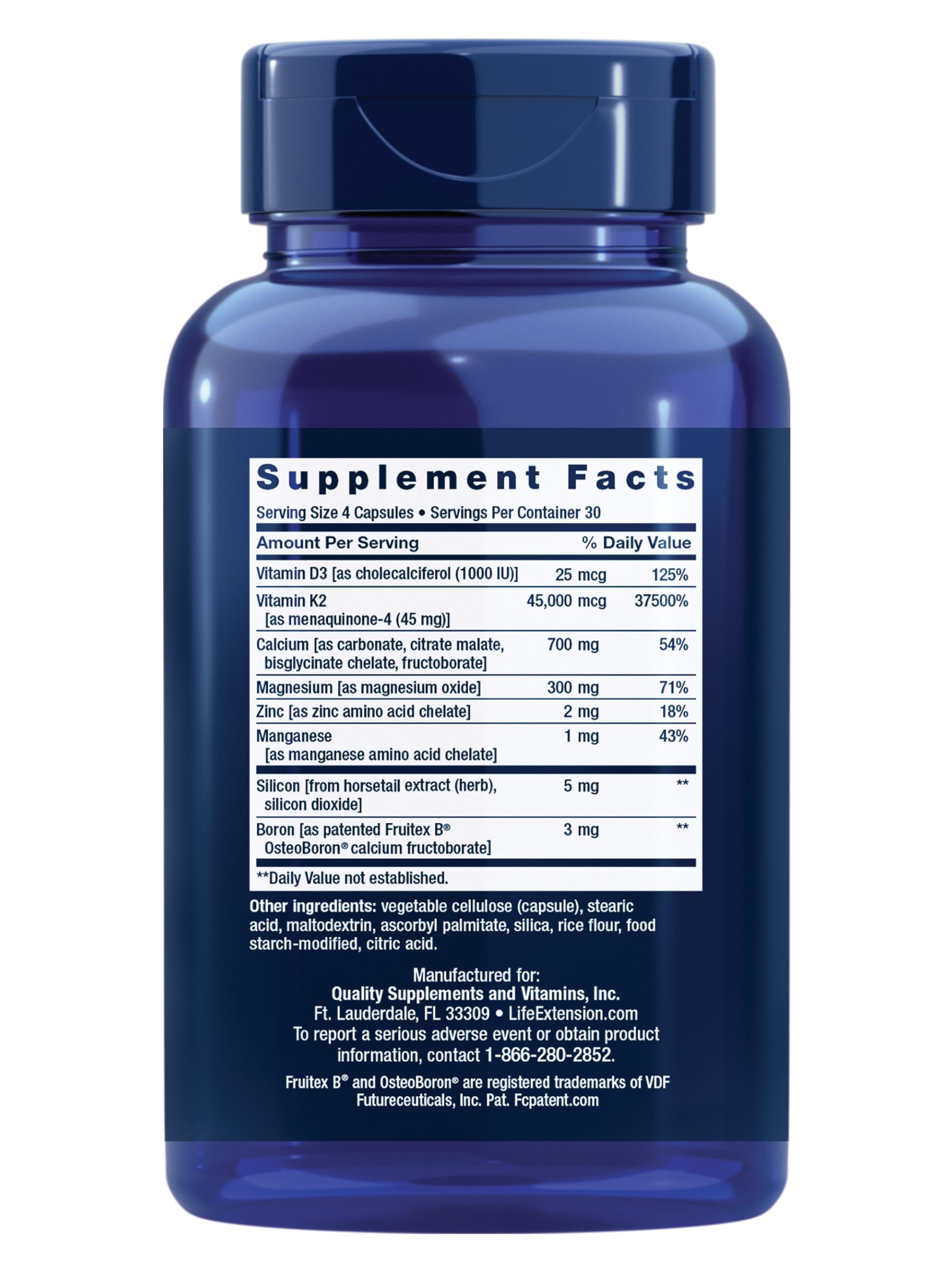Life Extension Bone Restore Elite – comprimés en close-up, apports calciques et vitamine D.