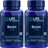 Life Extension Boron 3 mg, flacon 180 capsules pour soutien osseux potentiel.