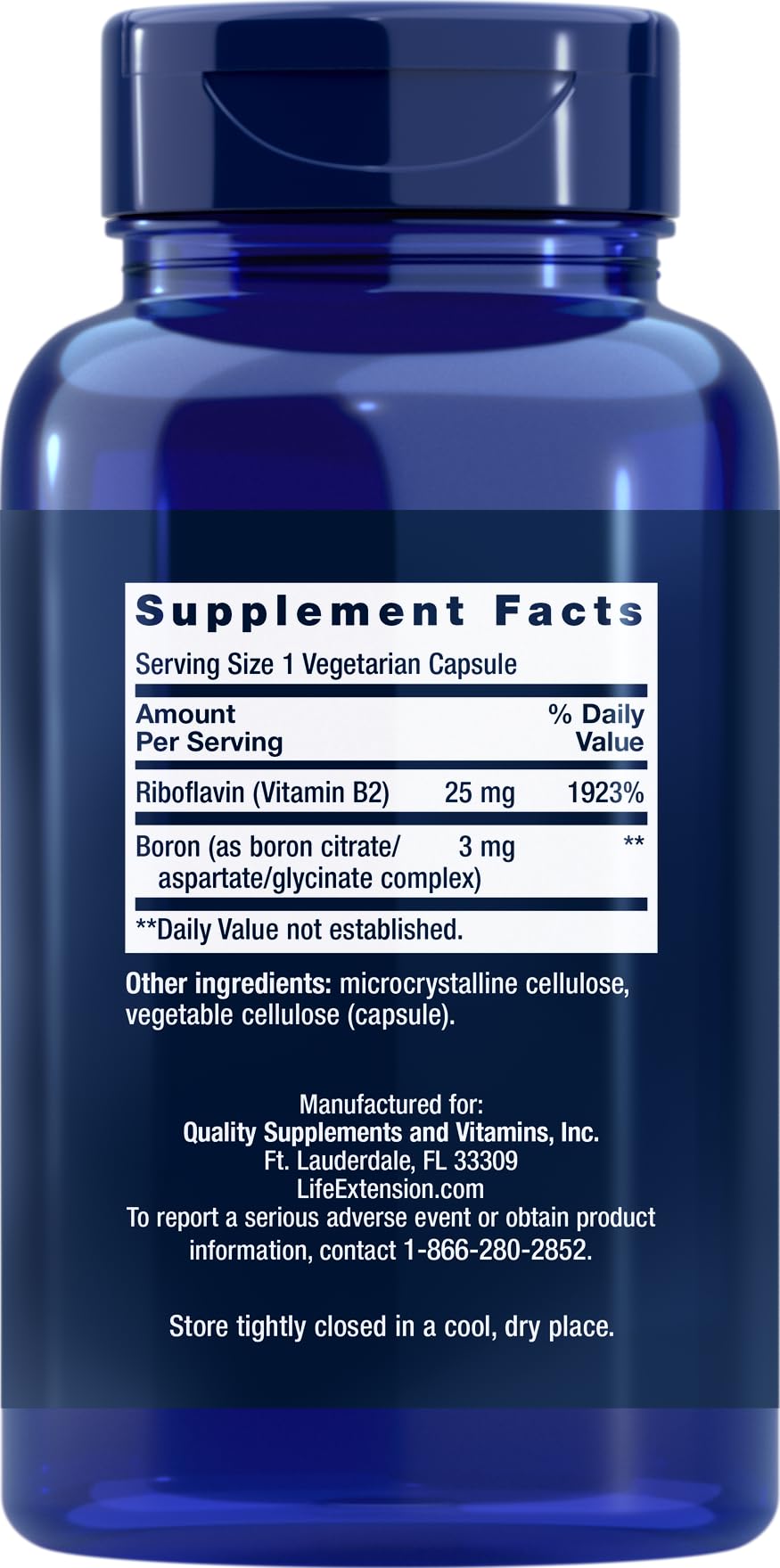Life Extension Boron 3 mg, formule chelate citrate-aspartate-glycinate pour minéralisation.