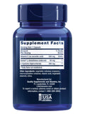 Life Extension Glutathione-Cystéine-Vitamine C : étiquette présentant ingrédients et dosage.