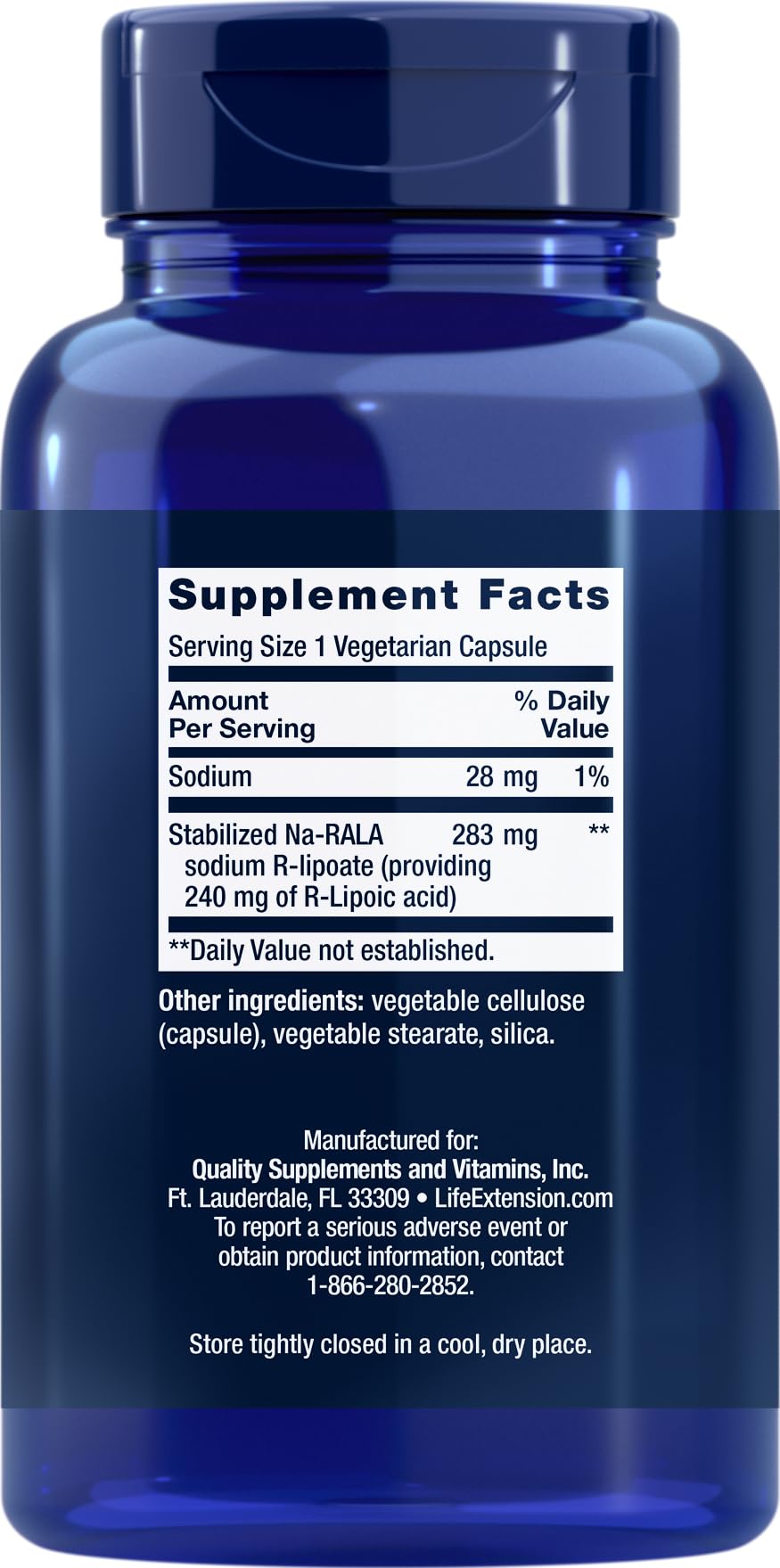 Life Extension capsules végétariennes de 240 mg, formulation active pour soutien énergétique.