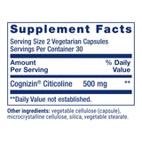 Life Extension Citicoline – capsules végétariennes, adaptées à un régime sans gluten.