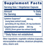 Life Extension Cytokine Supp EGCG - capsules alignees pour une supplementation pratique