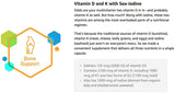 Life Extension D et K avec iode marine, capsules translucides – ingestion aisée.