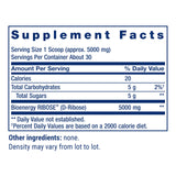 Life Extension D-Ribose Poudre – dans un verre, dissolution facile.