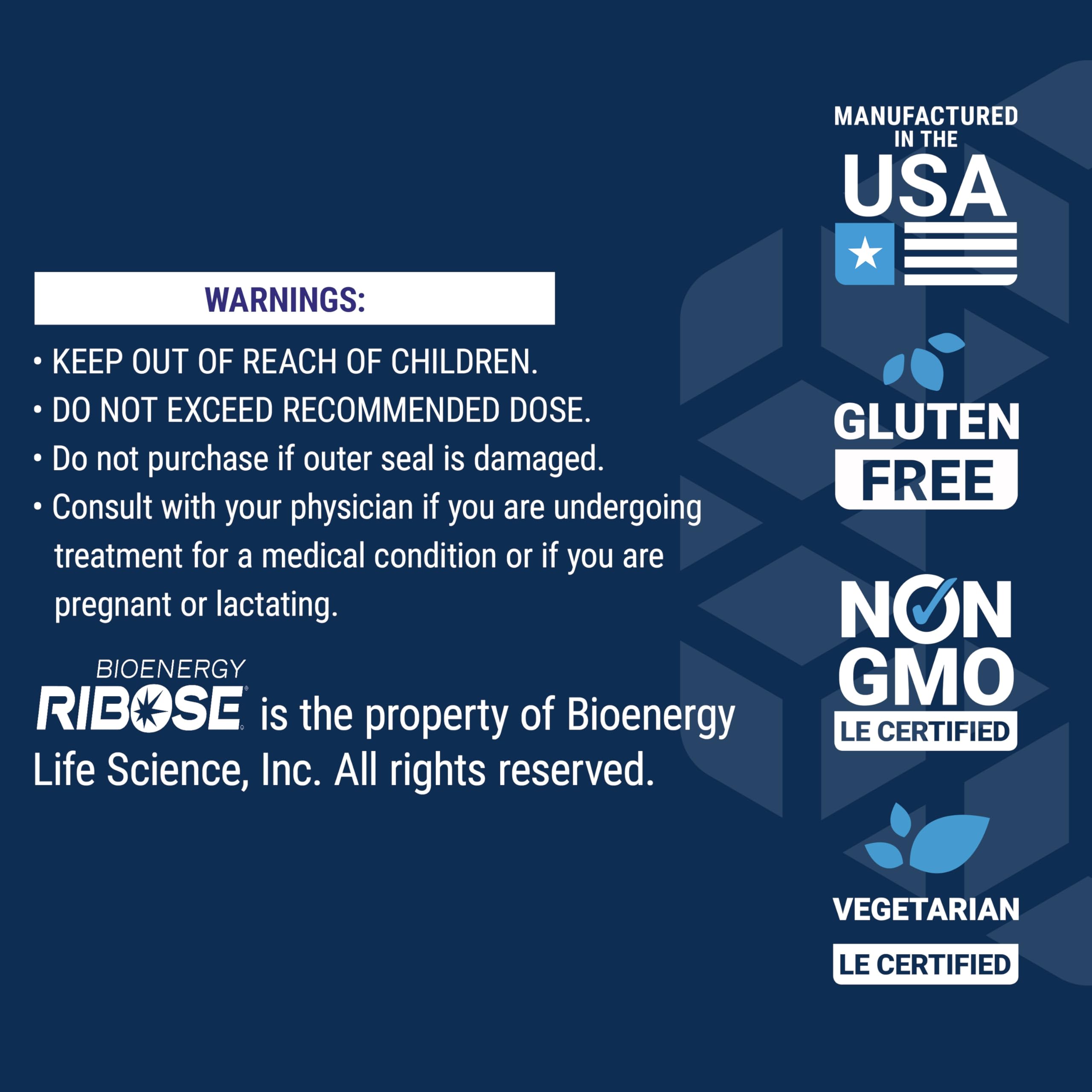 Life Extension D-Ribose Poudre – sans gluten et sans OGM.