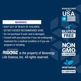 Life Extension D-Ribose Poudre – sans gluten et sans OGM.