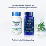 Life Extension DHEA 50 mg, ensemble deux bouteilles, solution économique et pratique.