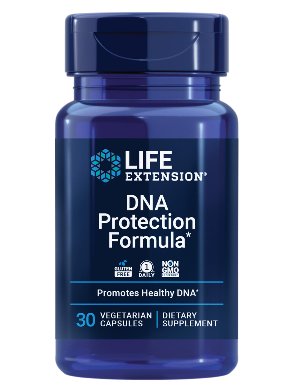Life Extension DNA Protection – bouteille: soutien potentiel à la santé de l'ADN.