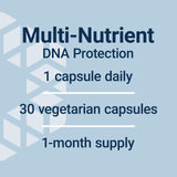 Life Extension DNA Protection – liste-ingredients: composants clés comme houblon et zinc.