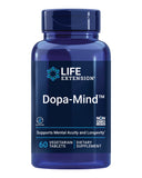 Life Extension Dopa-Mind – bouteille et étiquette, soutien potentiel de l'humeur et concentration
