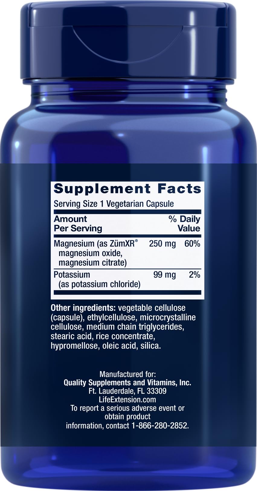 Life Extension dose optimise magnesium et potassium pour absorption prolongée et énergie durable