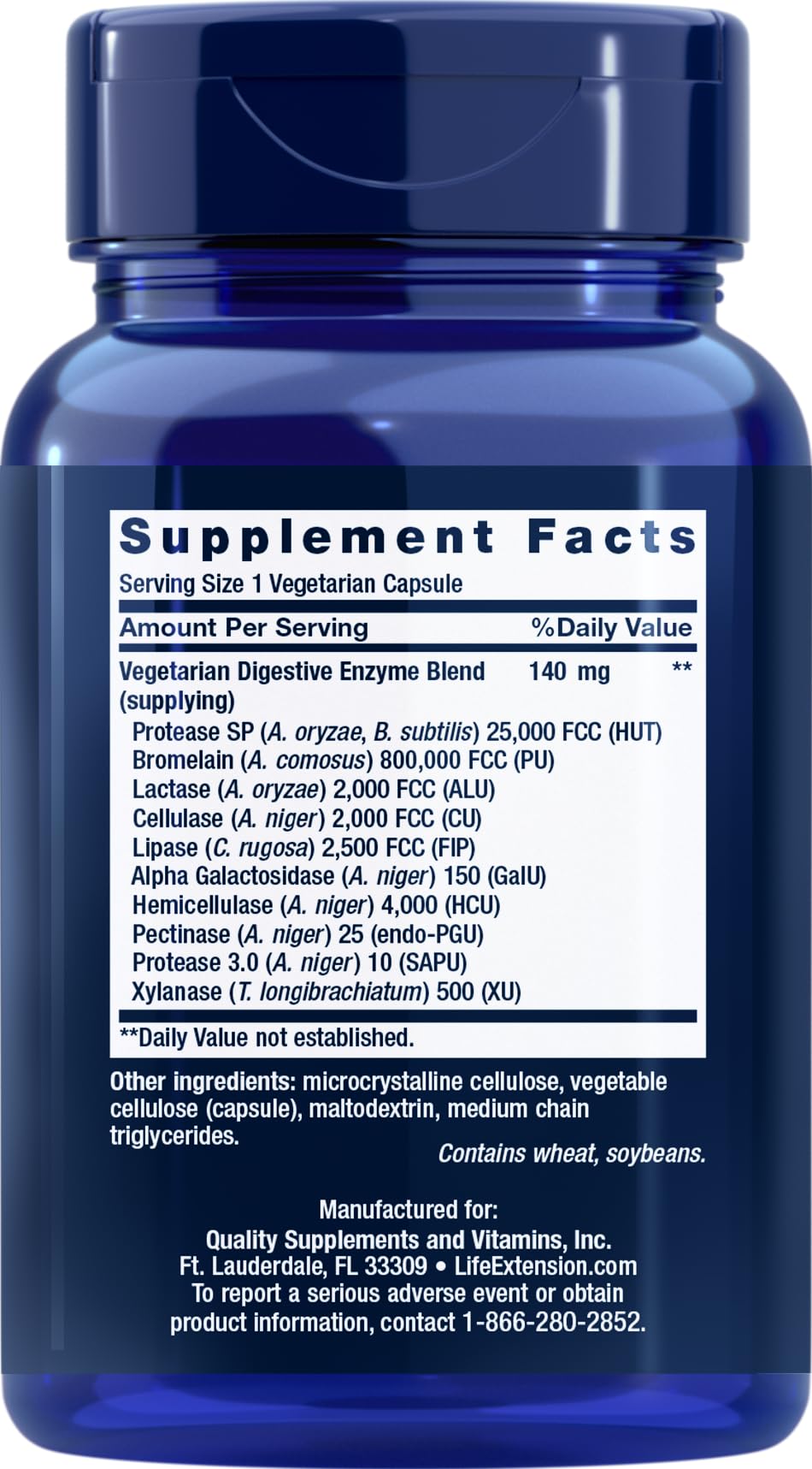 Life Extension Enhanced Super Digestive Enzymes, pack de 2 capsules végétariennes, facilite la digestion des graisses