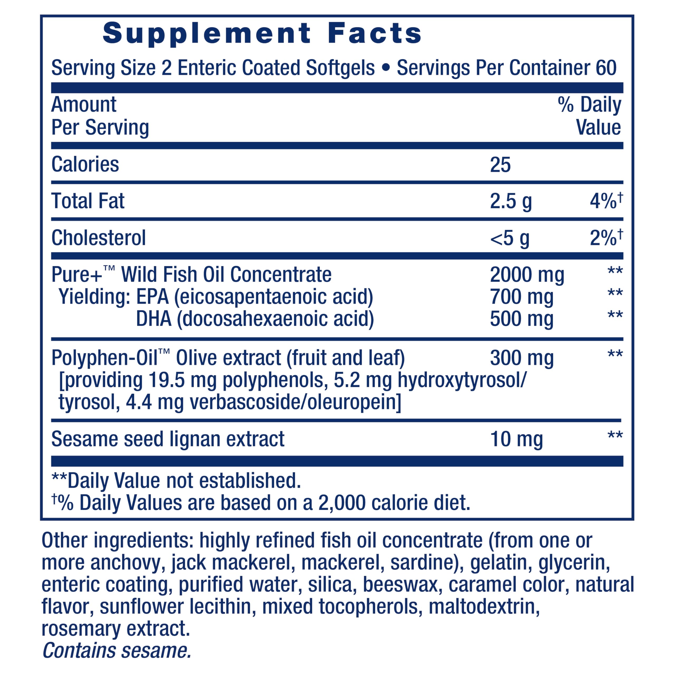 Life Extension EPA et DHA: supports potentiels pour le cerveau et le cœur.