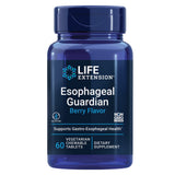 Life Extension Esophageal Guardian, comprimés à mâcher goût fruits rouges, confort digestif potentiel.