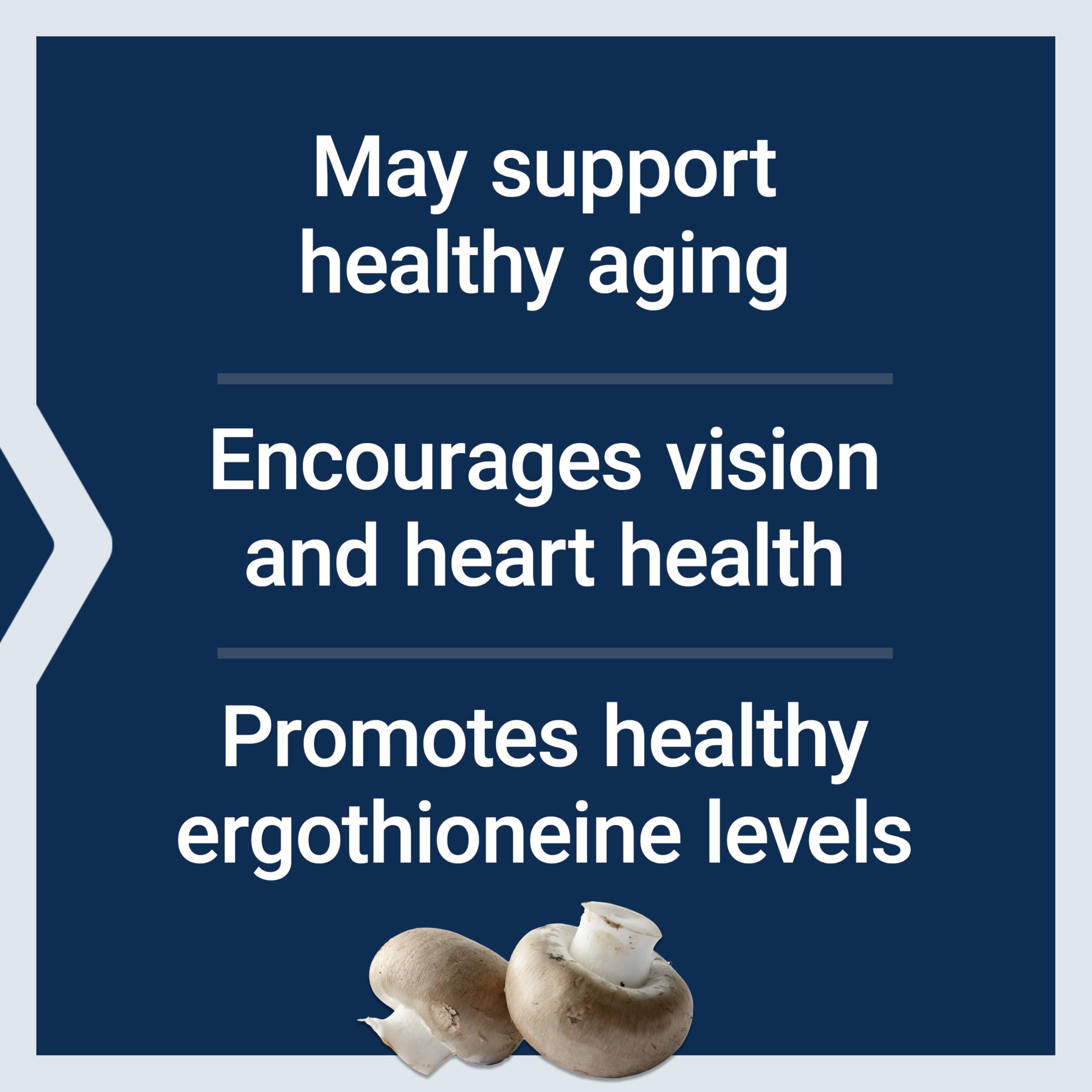 Life Extension Essential Youth L-Ergothioneine – boîte extérieure claire et certifiée sans gluten et non-OGM