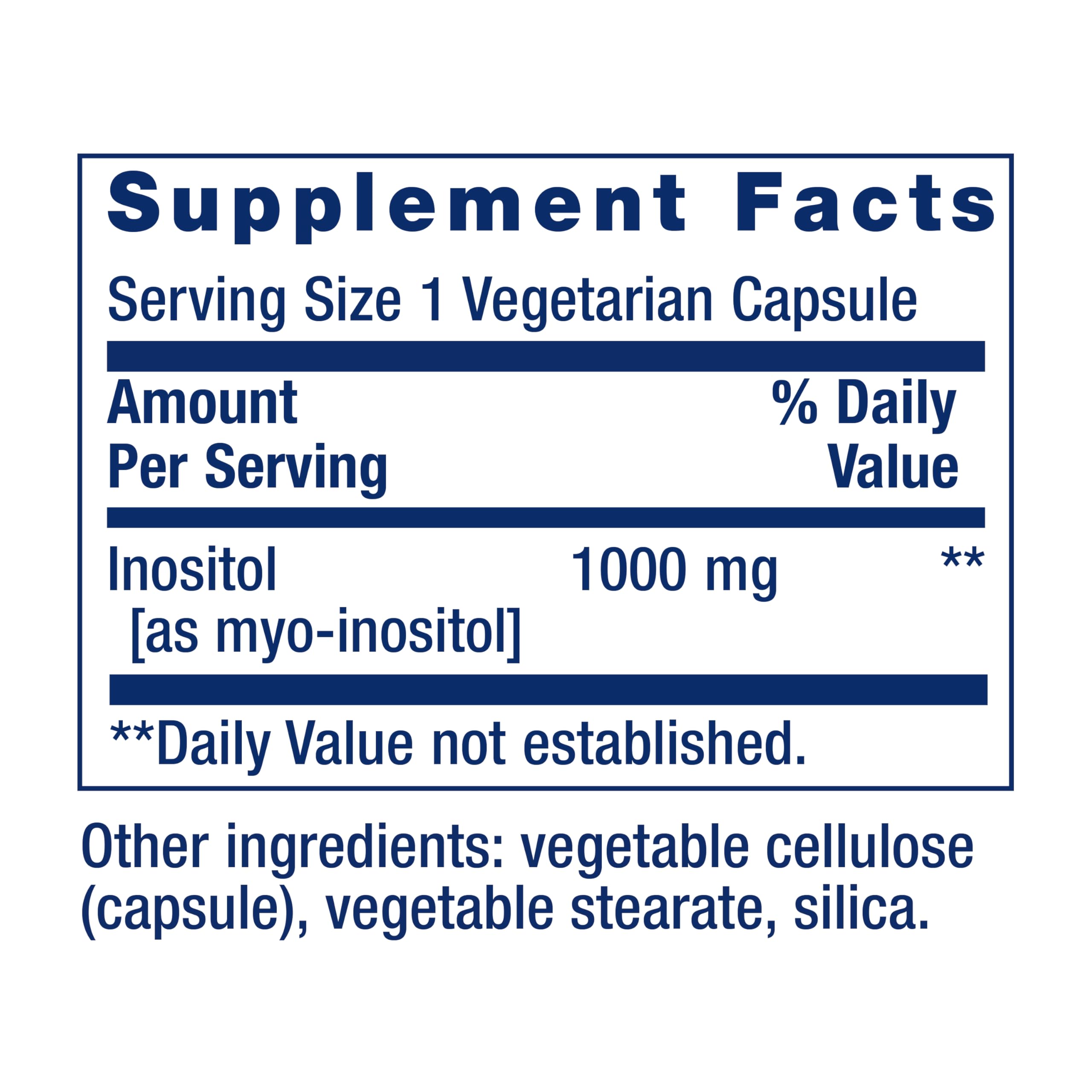 Étiquette Life Extension Inositol Myo – informations transparentes et ingrédients.
