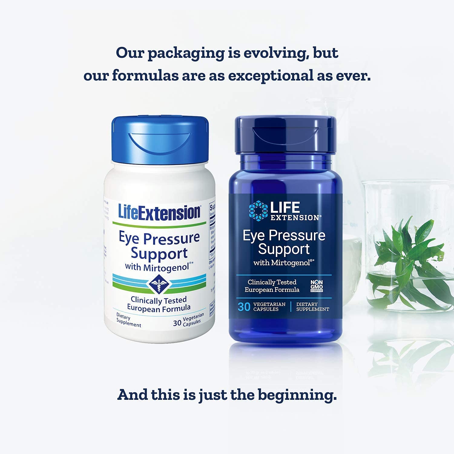 Life Extension – étiquette Mirtogenol, pilules faciles à intégrer dans la routine oculaire.
