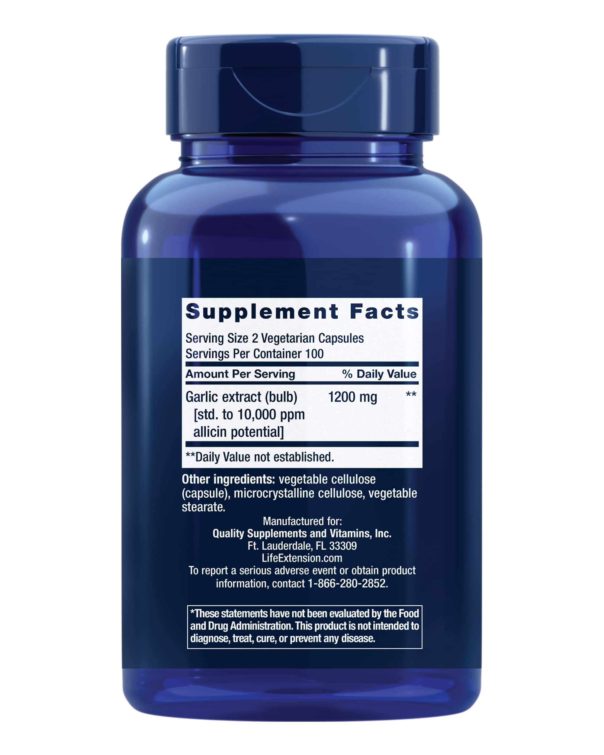 Life Extension Ail optimisé – extrait 1200 mg en capsule