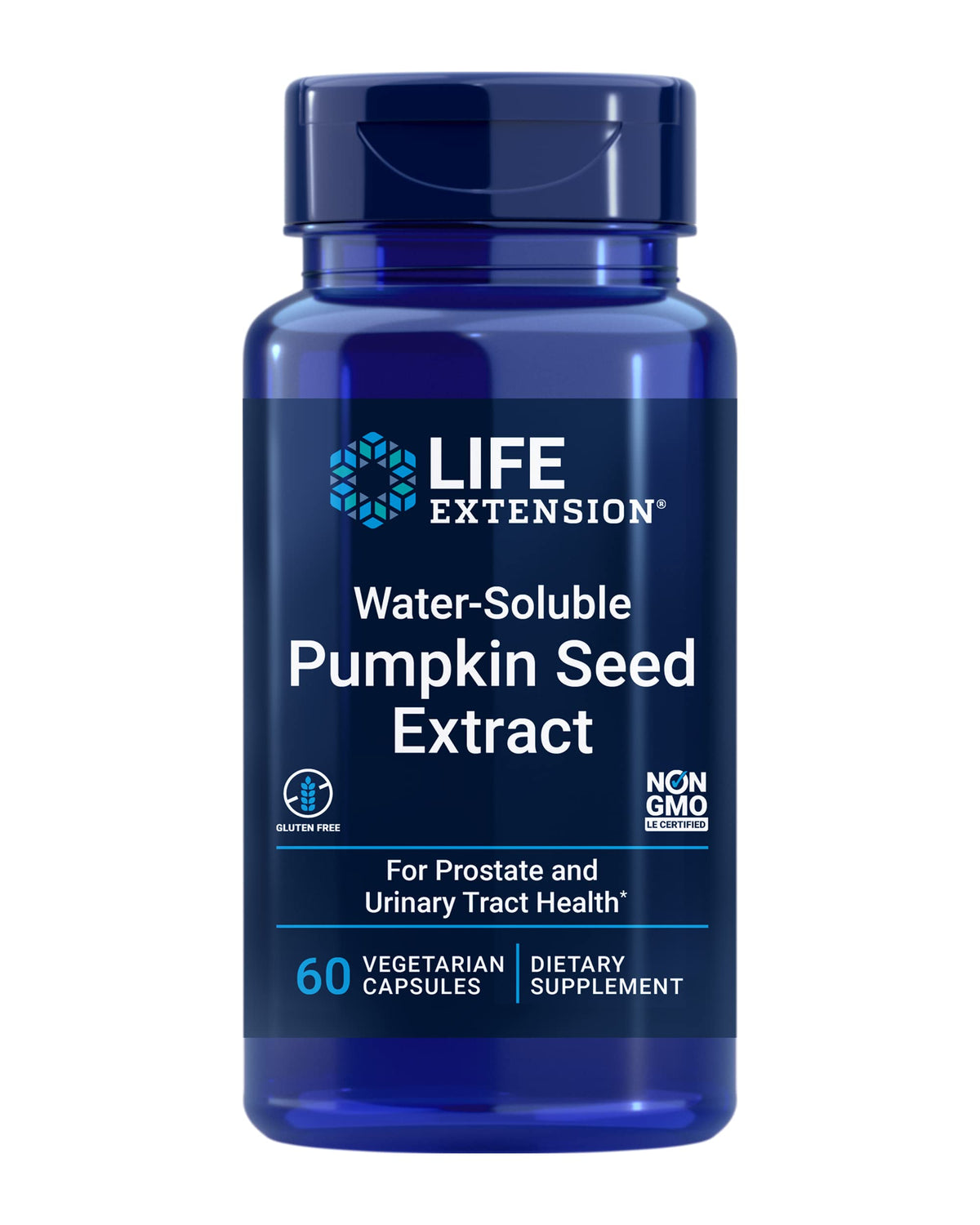 Life Extension: flacon d'extrait-graines-citrouille-eau-soluble, soutien potentiel à la santé urinaire