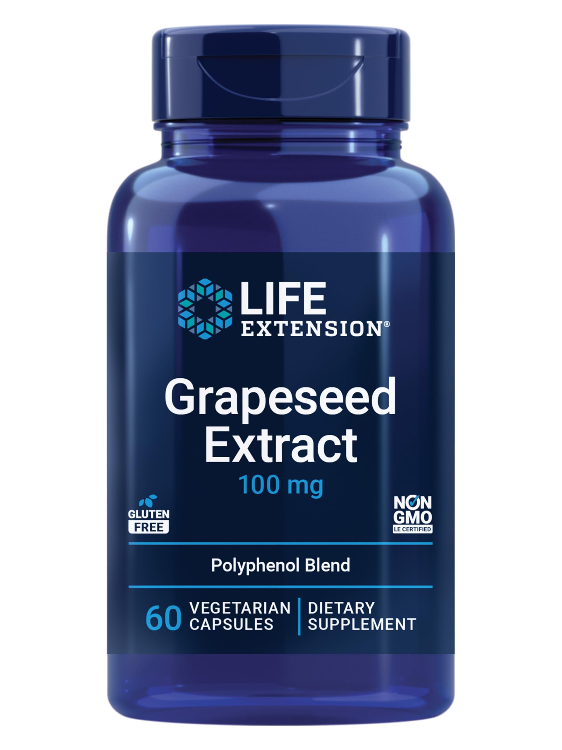 Life Extension Extrait pépins raisin - bouteille, protection antioxydante potentielle au quotidien.