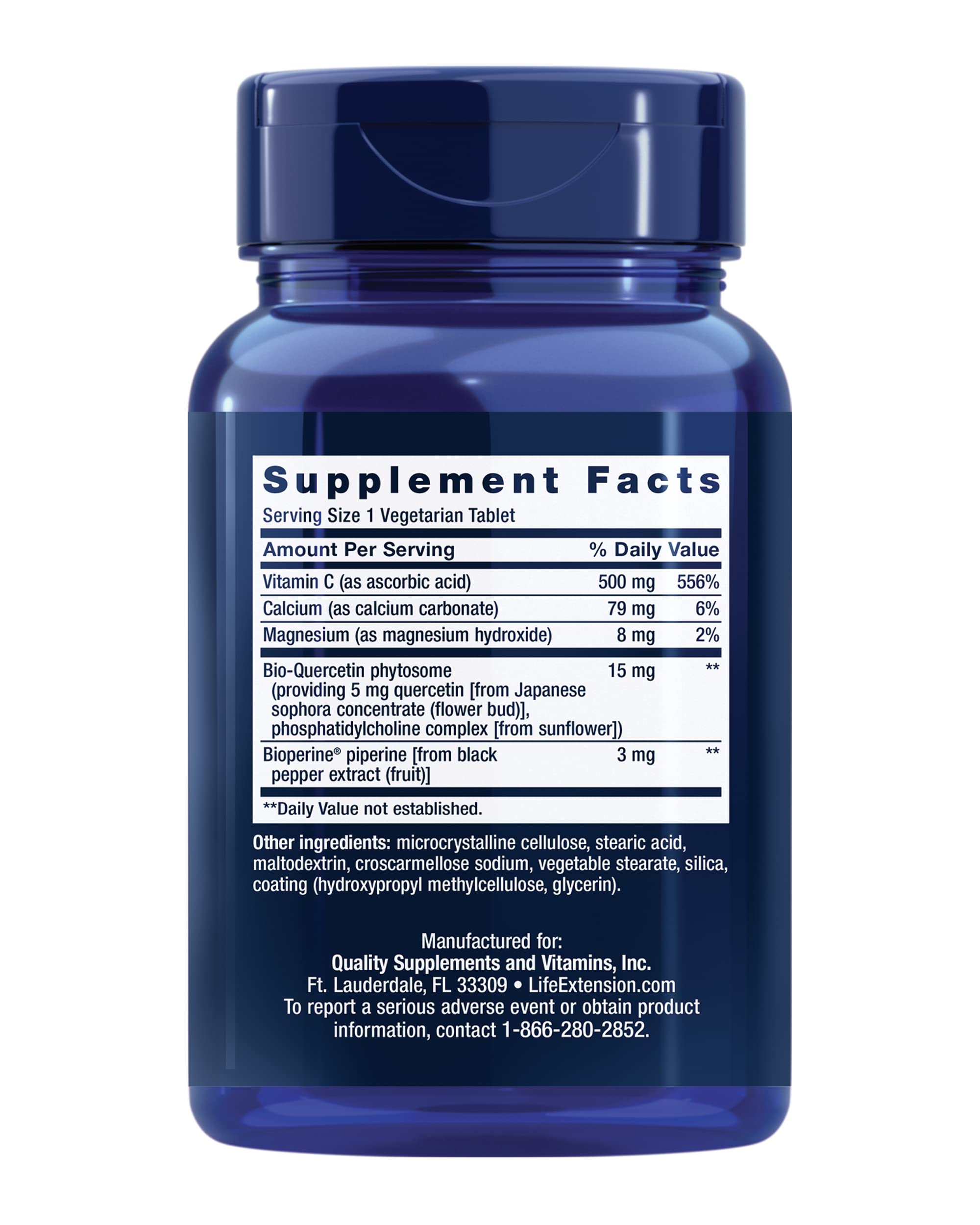 Life Extension Fast-C et Bio-Quercetin, comprimés végétariens, absorption améliorée.