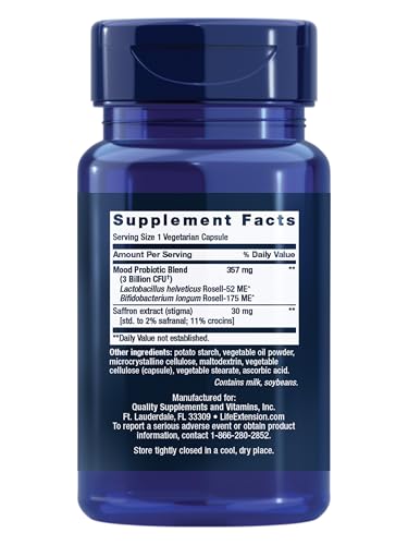 Capsules FlorAssist Life Extension, prise quotidienne pratique.