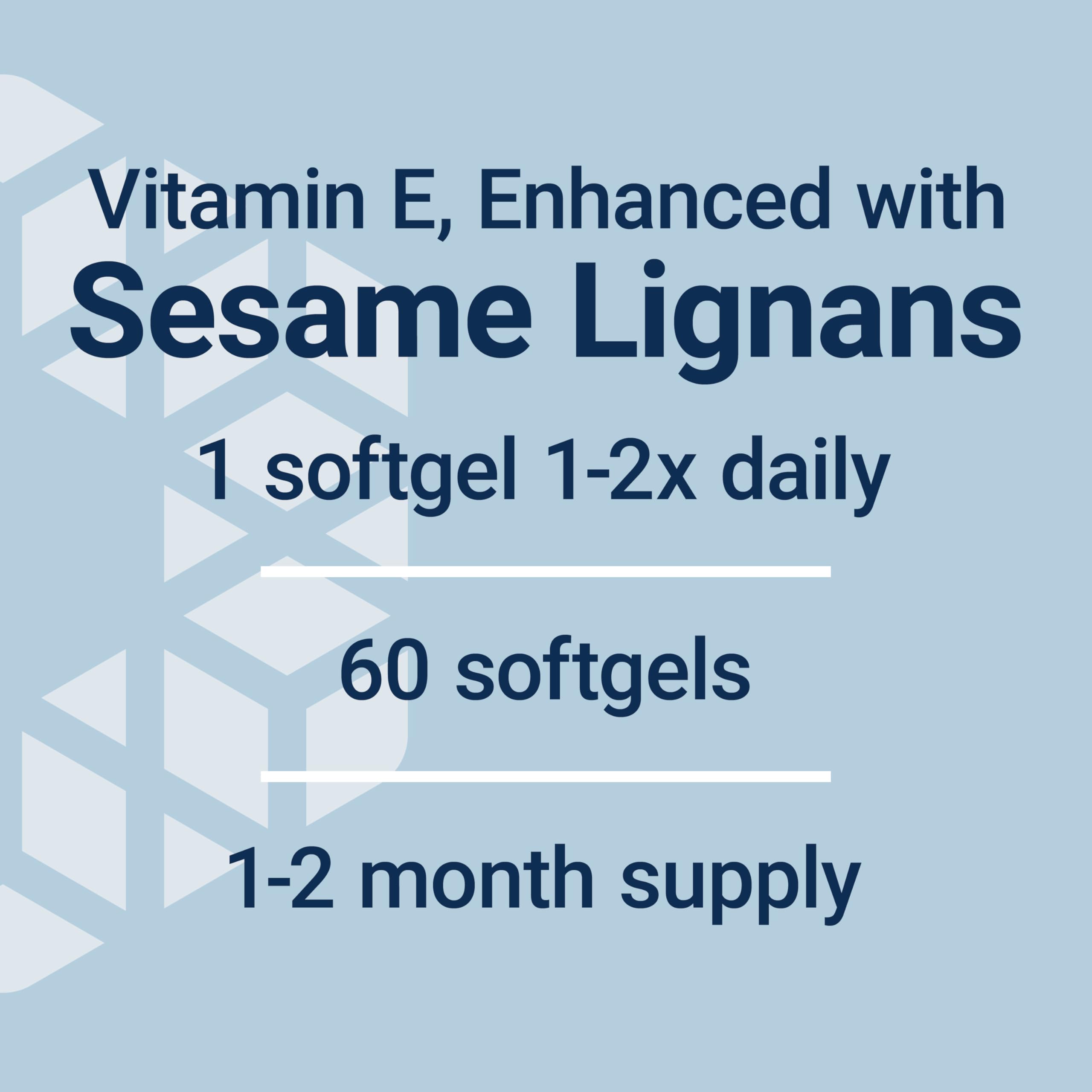 Lignanes-sesame Life Extension, extrait standardisé pour potentialiser les effets Vitamin E.