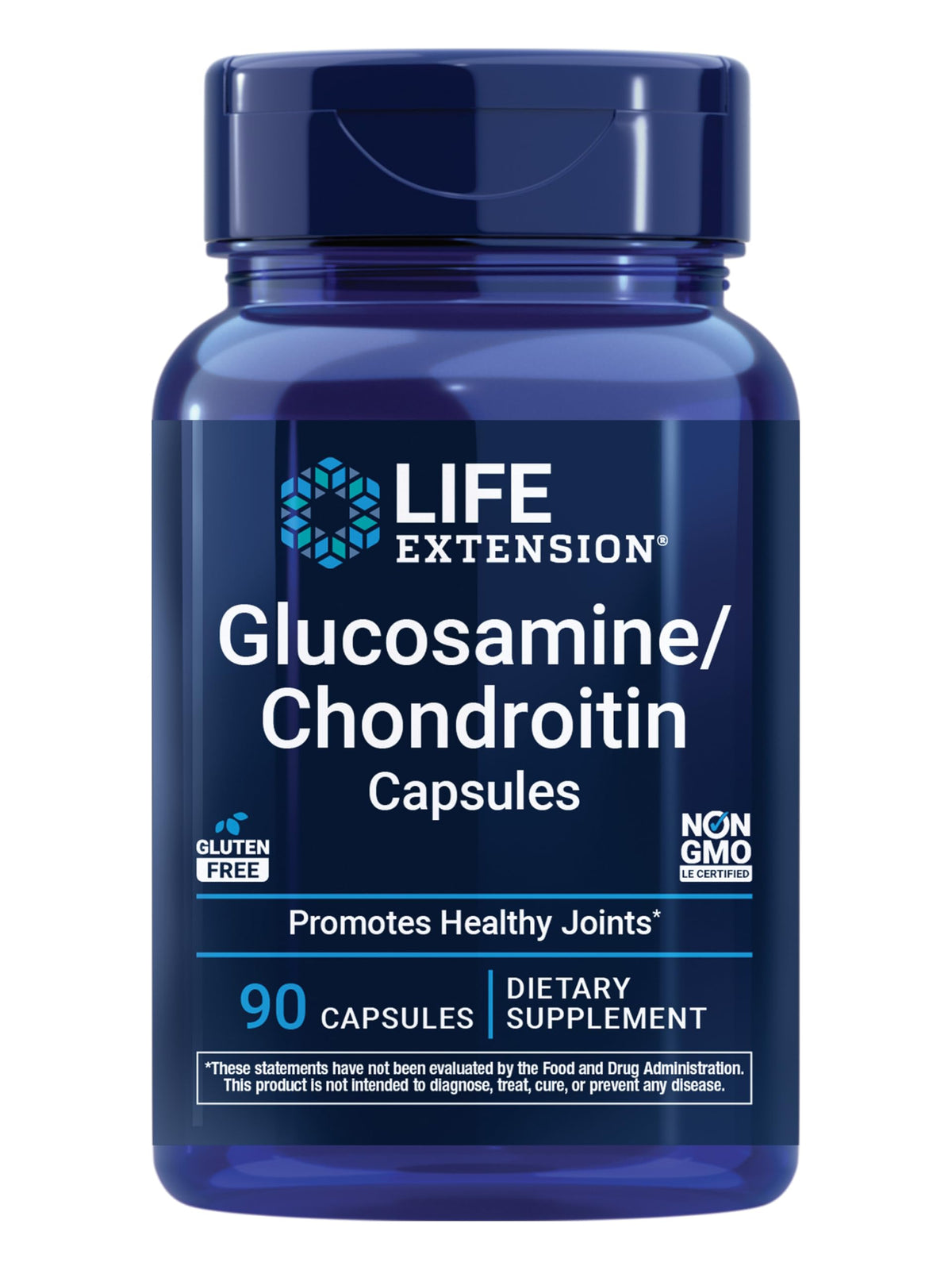 Life Extension glucosamine-chondroitin: flacon pour le soutien des articulations.