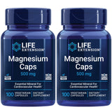 Life Extension Magnésium Caps: bouteille et gélules 500 mg pour l'énergie quotidienne