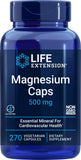 Life Extension Magnésium Caps 500mg – bouteille visible, soutien potentiel des os et du système nerveux.