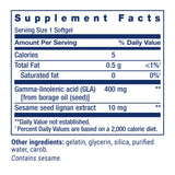 Life Extension Mega GLA Sesame Lignans – gélules oméga-6 utiles dans une alimentation équilibrée.