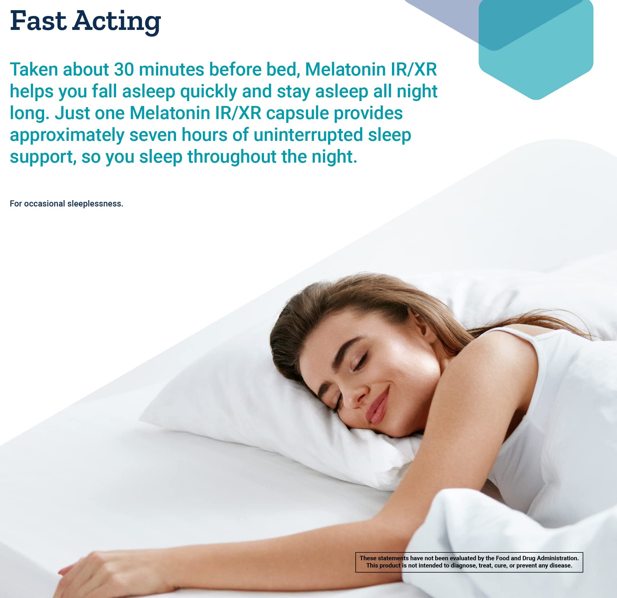 Life Extension Melatonin IR/XR: étiquette indiquant Sans OGM et Sans Gluten