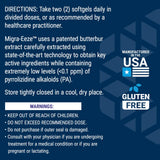 Life Extension Migra-Eeze, fabriqué aux États-Unis avec certificat d’analyse.