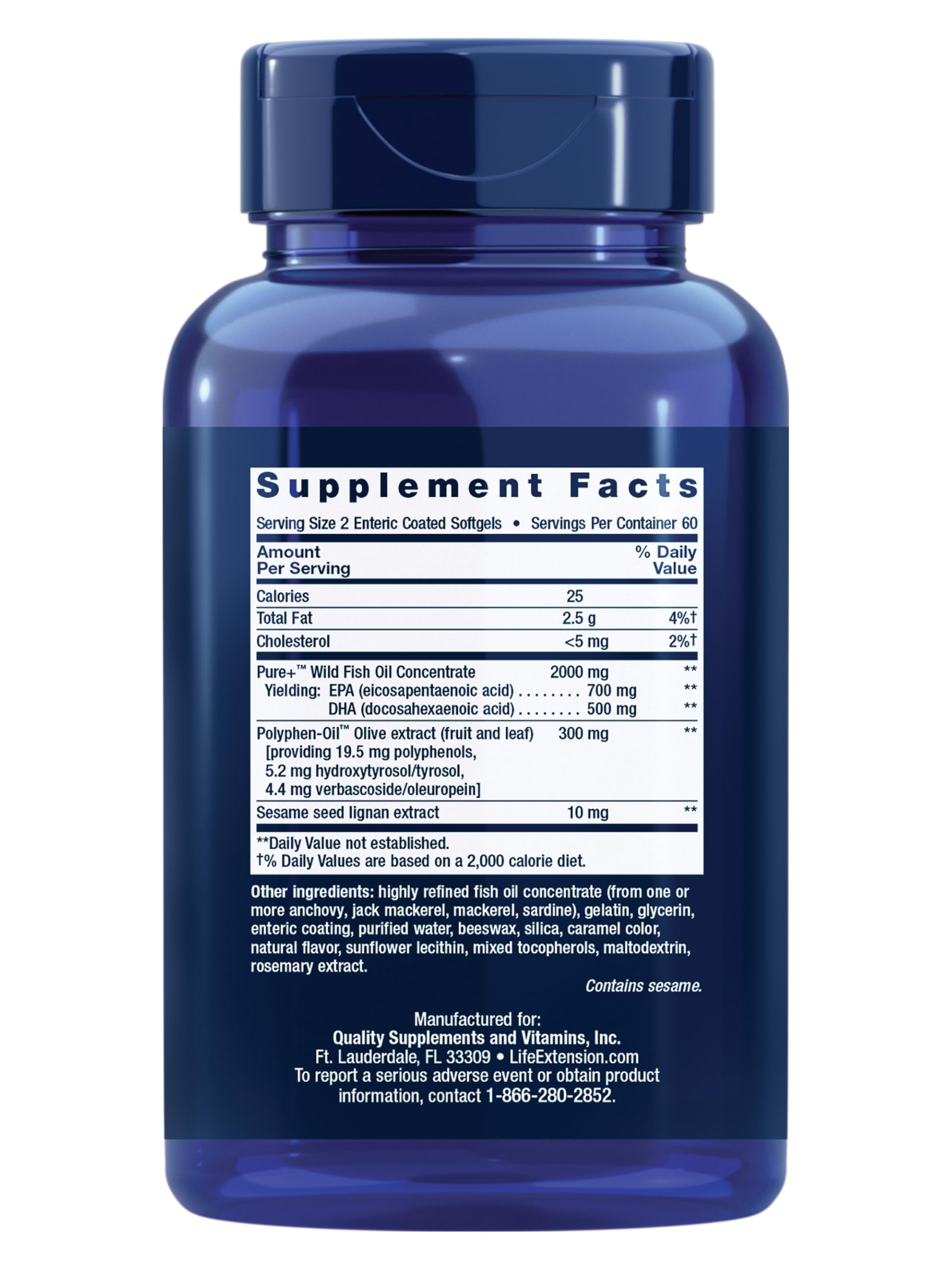 Life Extension Super Omega-3: capsules gélules, goût citron, prise quotidienne facile.