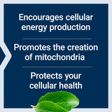 Life Extension Optimiseur Energie Mitochondriale – etiquette non-GMO et sans gluten en détail.