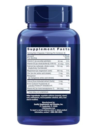 Life Extension Bone Restore calcium en trois formes favorisant l’absorption