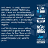 Life Extension Poudre vitamine C – sans OGM, origine USA et traçabilité.