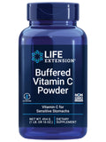 Life Extension Poudre vitamine C tamponnée – bouteille visible, soutien possible pour estomac sensible grâce aux minéraux tamponnants.