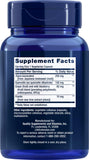 Life Extension Resveratrol: étiquette détaillant les composants clés.