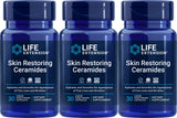 Life Extension Skin Restoring Ceramides — bouteilles pack 3, hydratation possible et soutien quotidien.