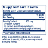 Life Extension Skin Restoring Ceramides – étiquette indiquant sans gluten et sans OGM.