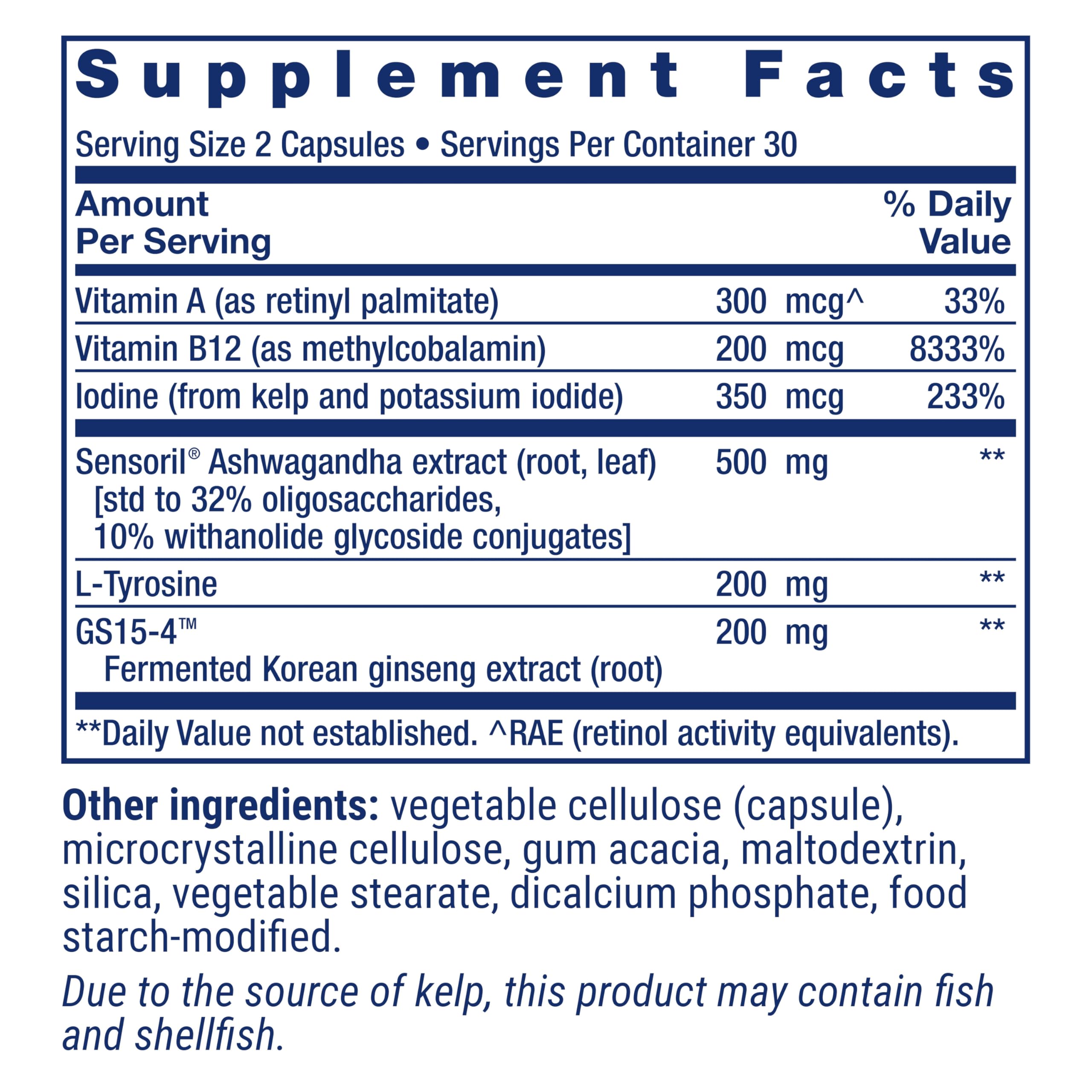 Life Extension soutiens thyroide complexe capsules pratiques et faciles à prendre